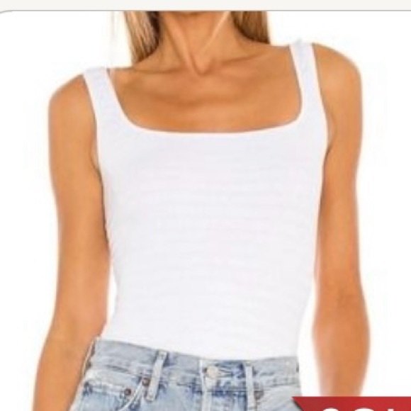 Free People] White Square one seamless Cami Top - Picture 2 of 11